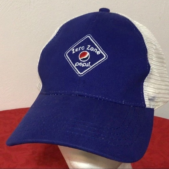 PEPSI-COLA Blue Hat Mesh Trucker Baseball Cap New - Picture 1 of 7